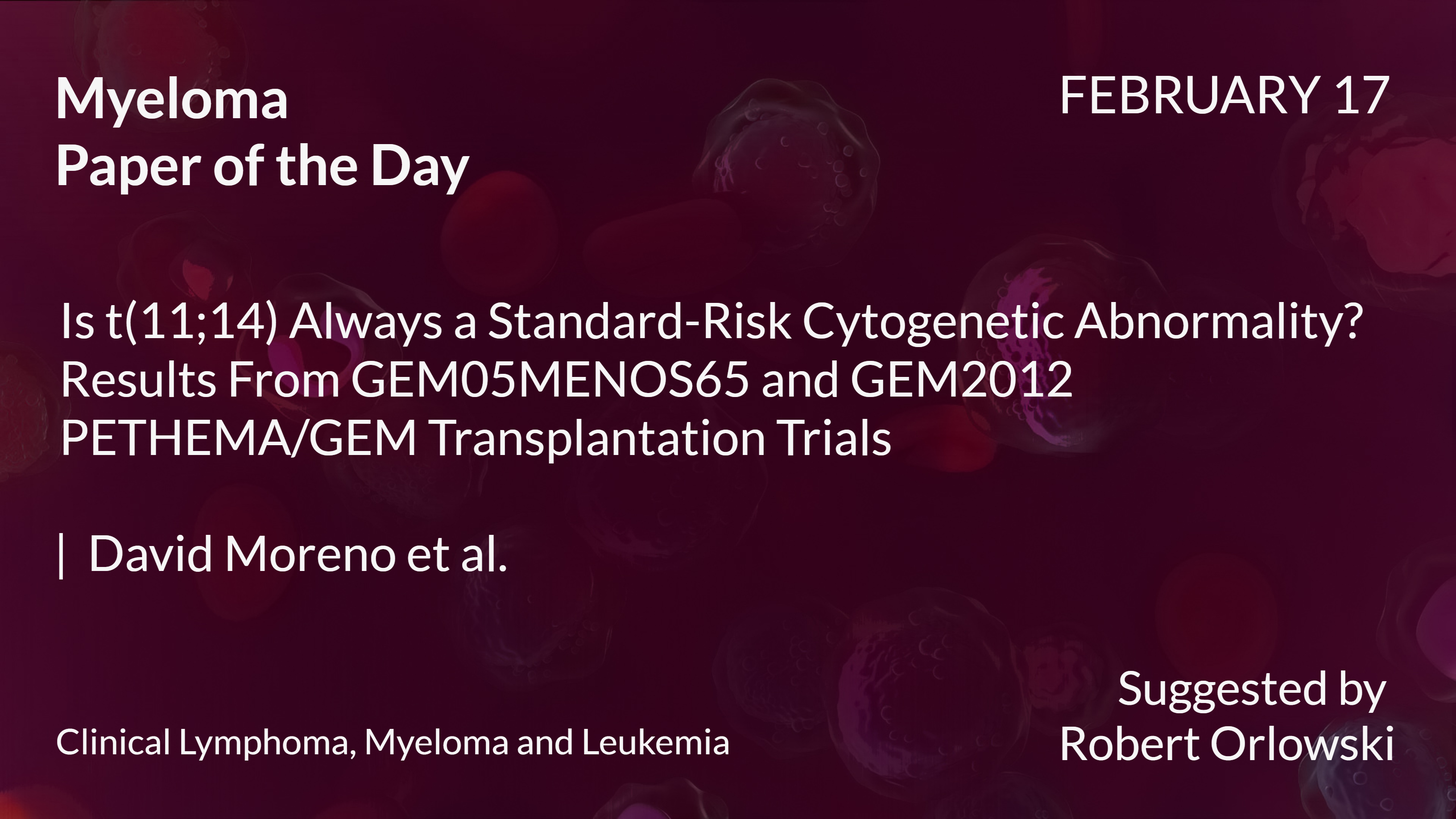 Myeloma Paper of the Day