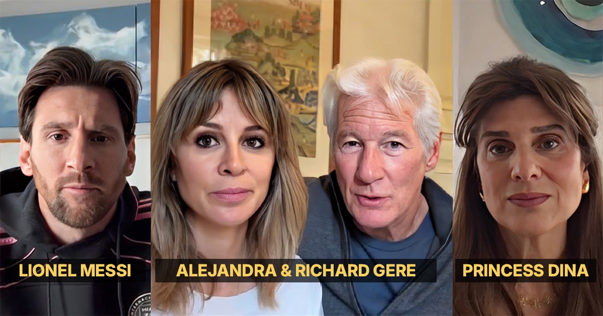 leo messi, richard and alejandra gere, princess dina charity oncothon 2025