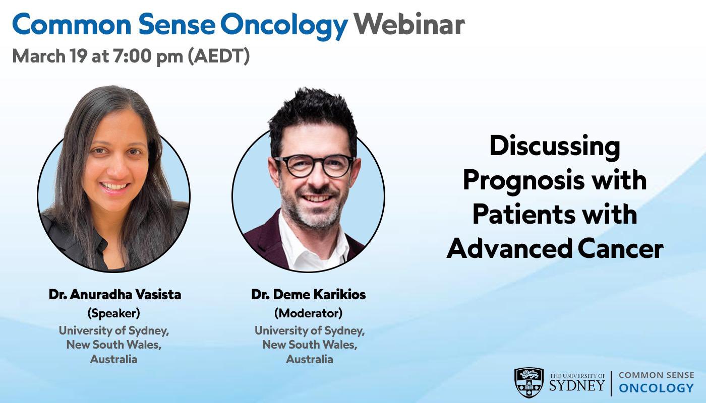 Common Sense Oncology Webinar