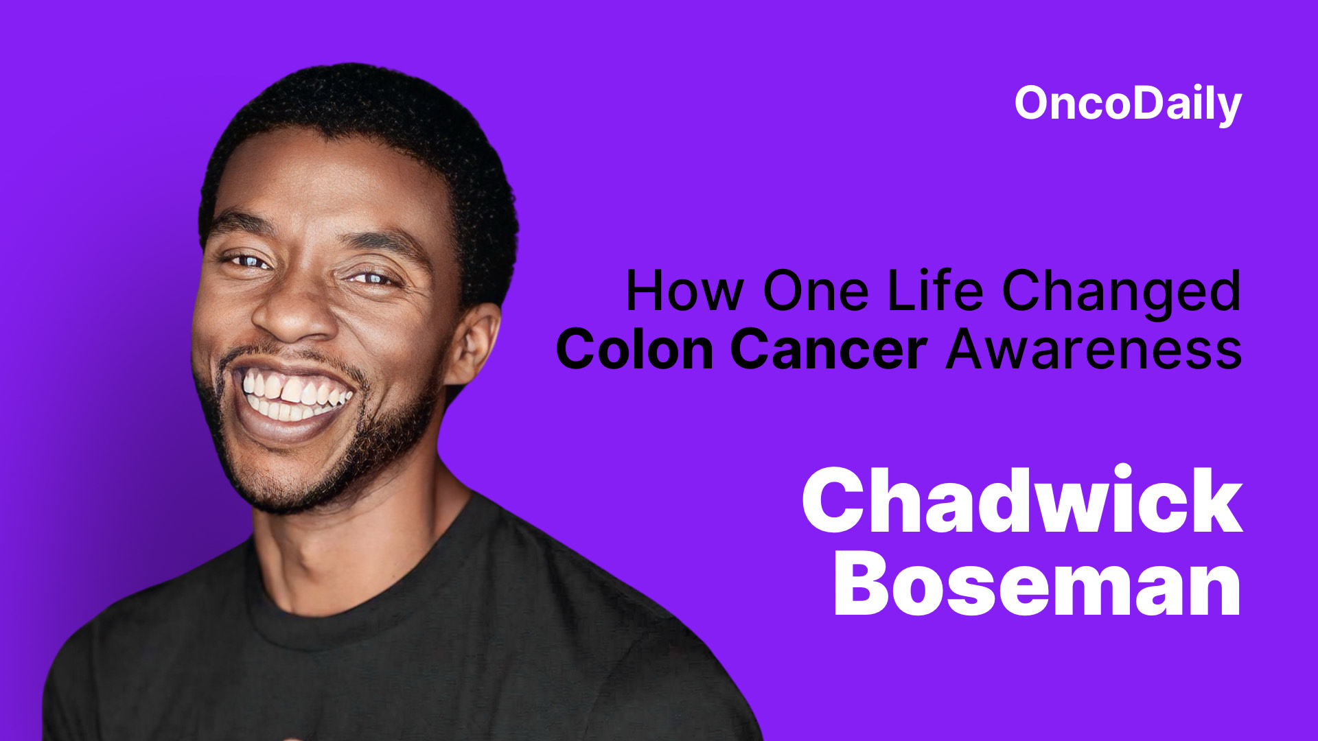 Chadwick Boseman colon Cancer poster