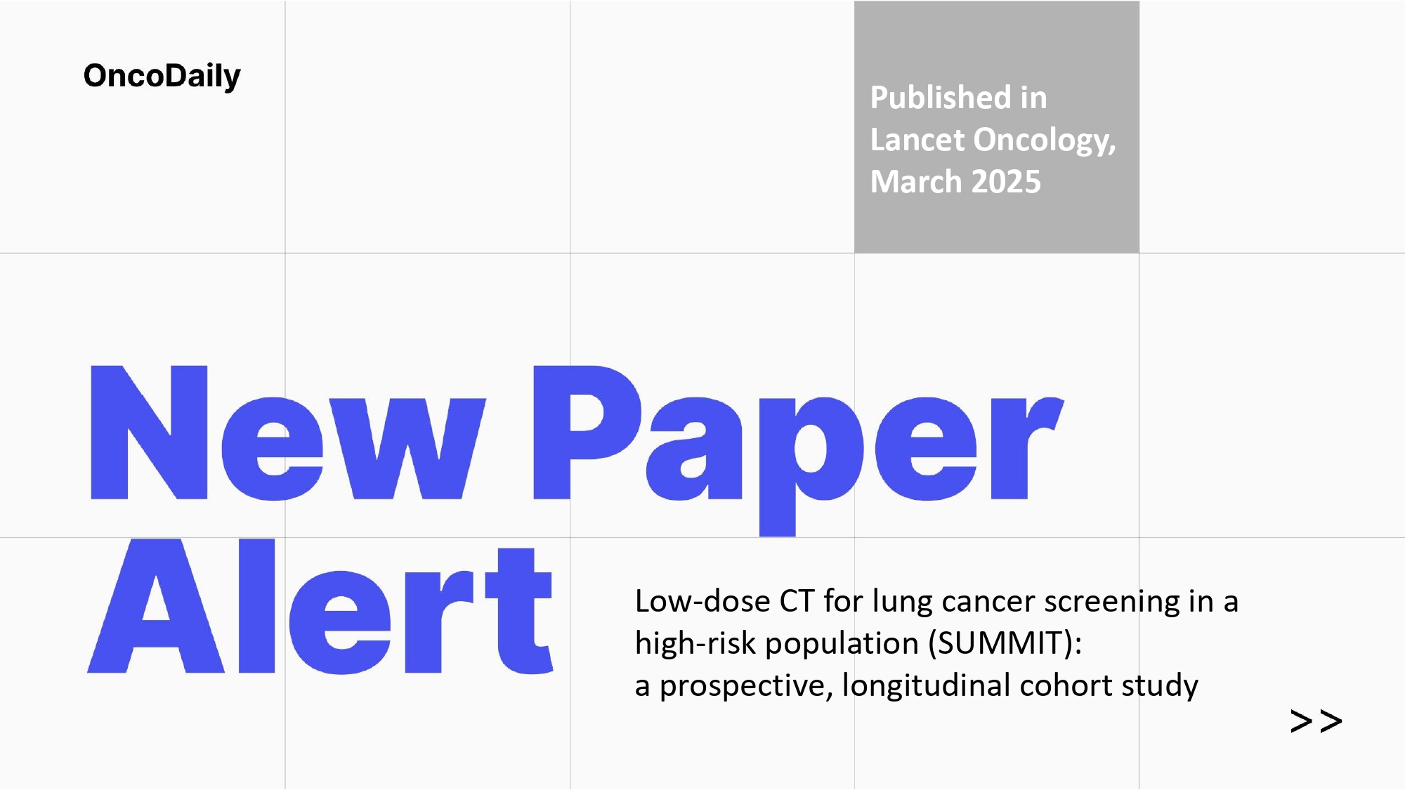 SUMMIT study low dose CT for lung cancer screaning