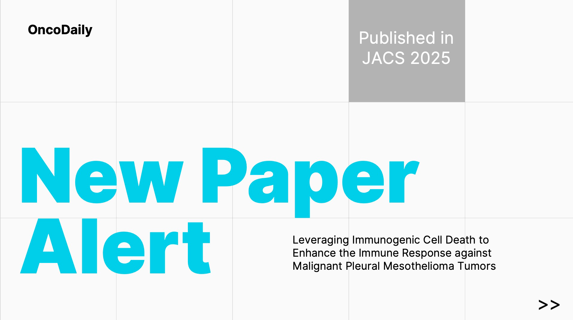 new paper alert immunogenicity cell death mesothelioma immunotherapy