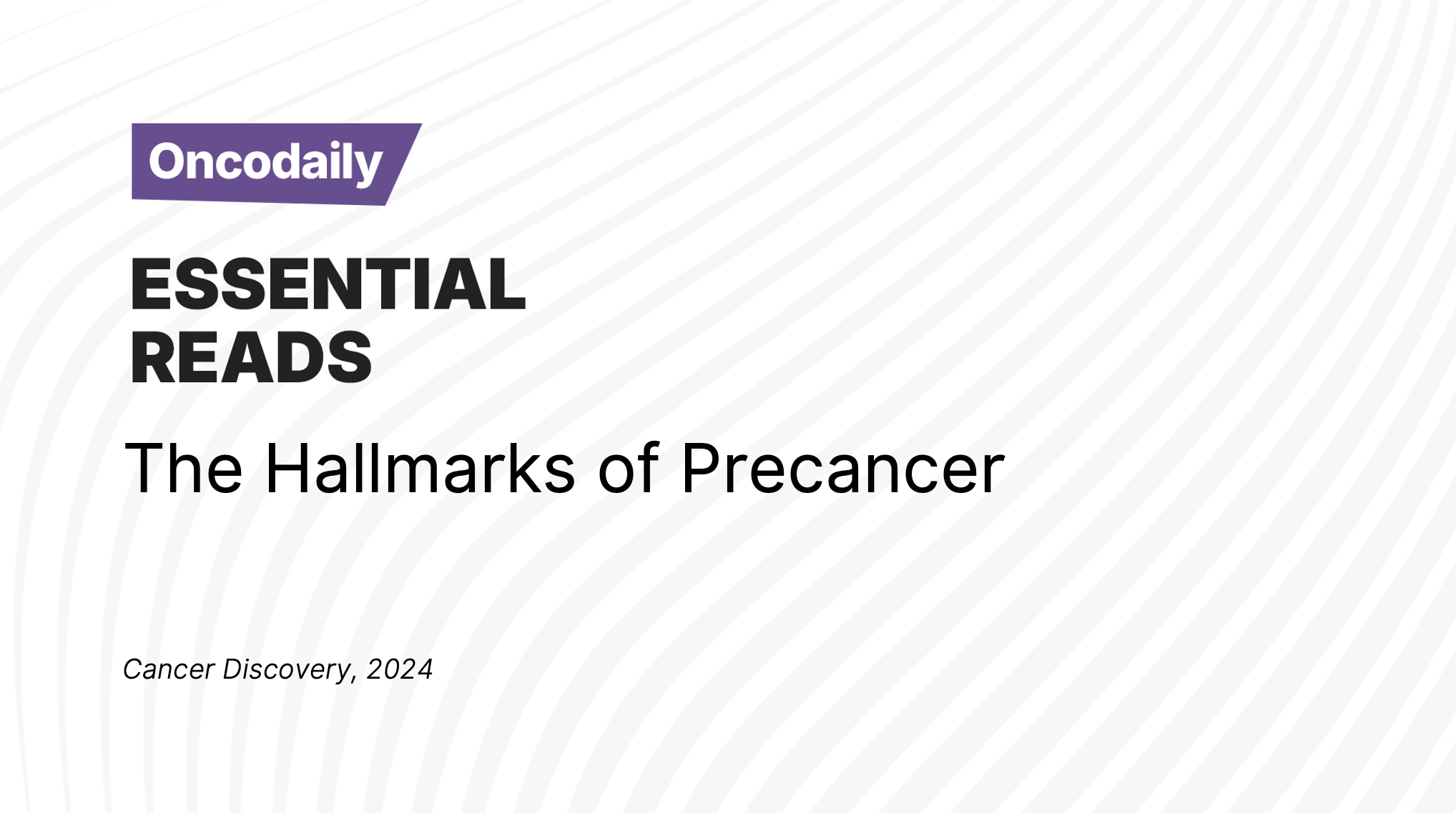Hallmarks of precancer