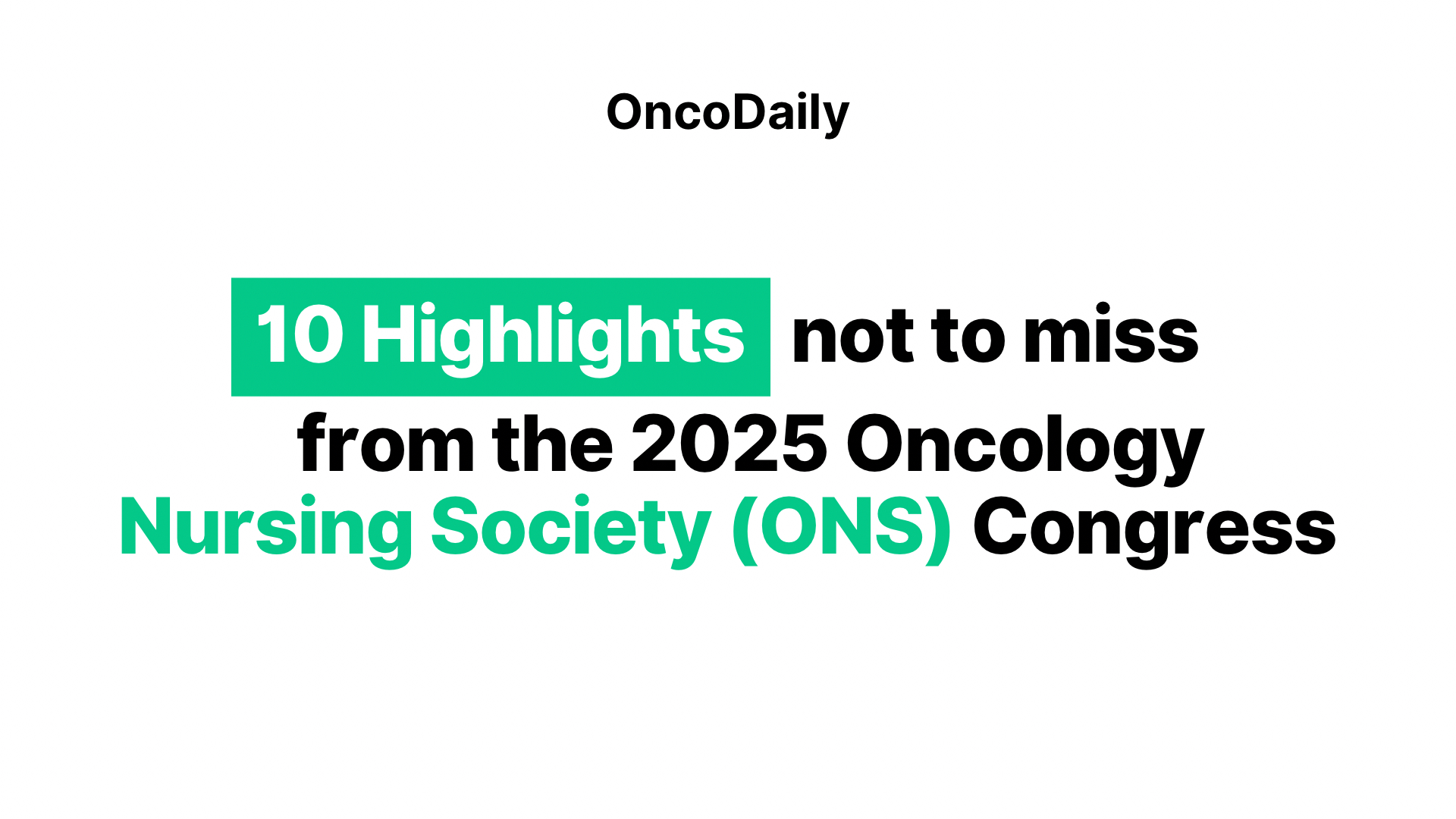 Oncology Nursing Society
