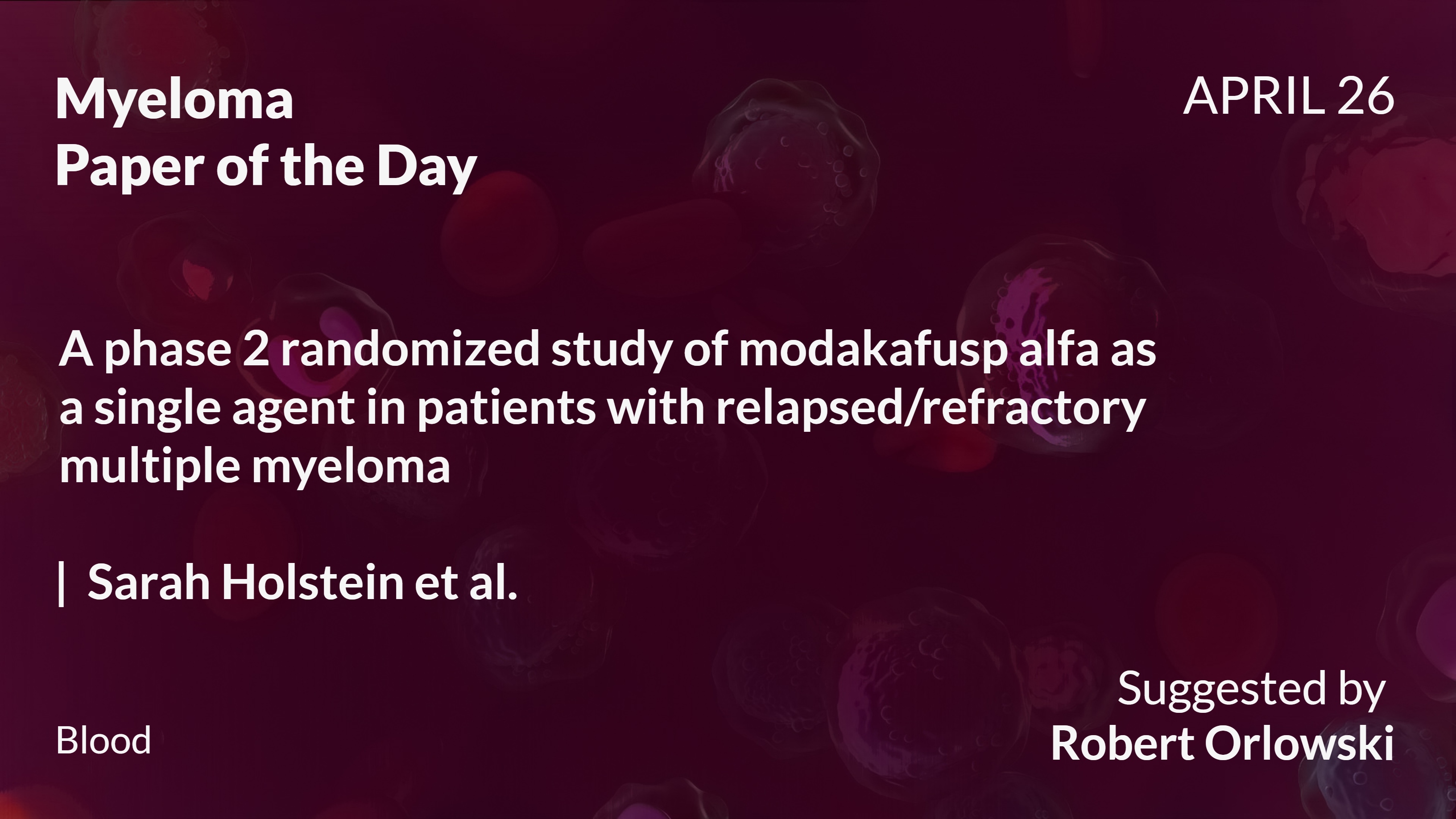 Myeloma Paper of the Day