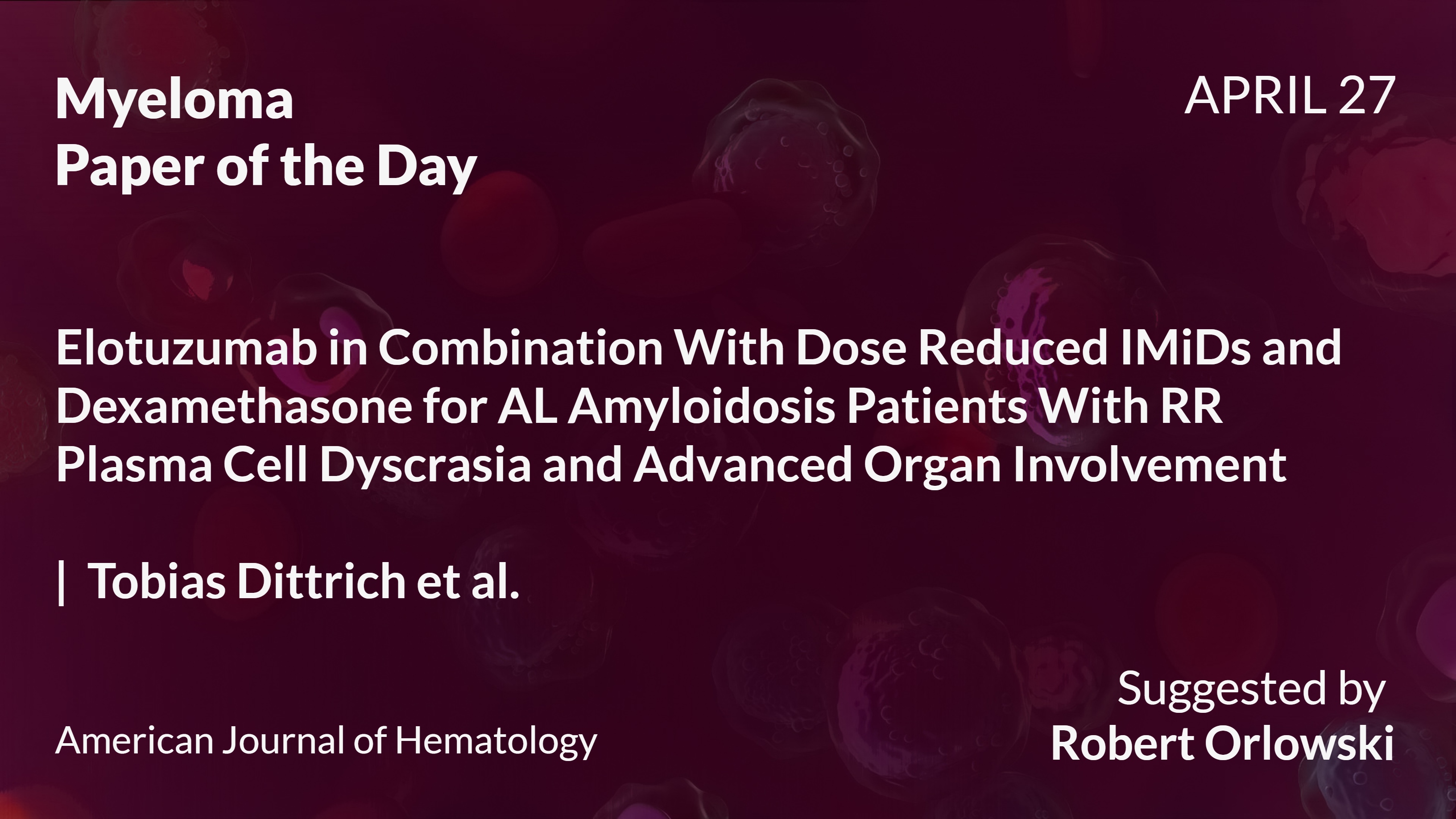 Myeloma Paper of the Day