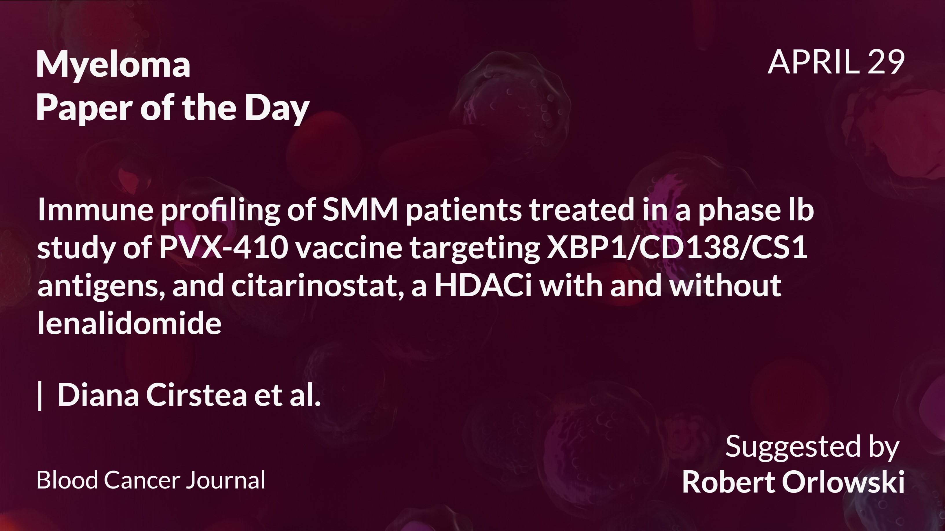 Myeloma Paper of the Day