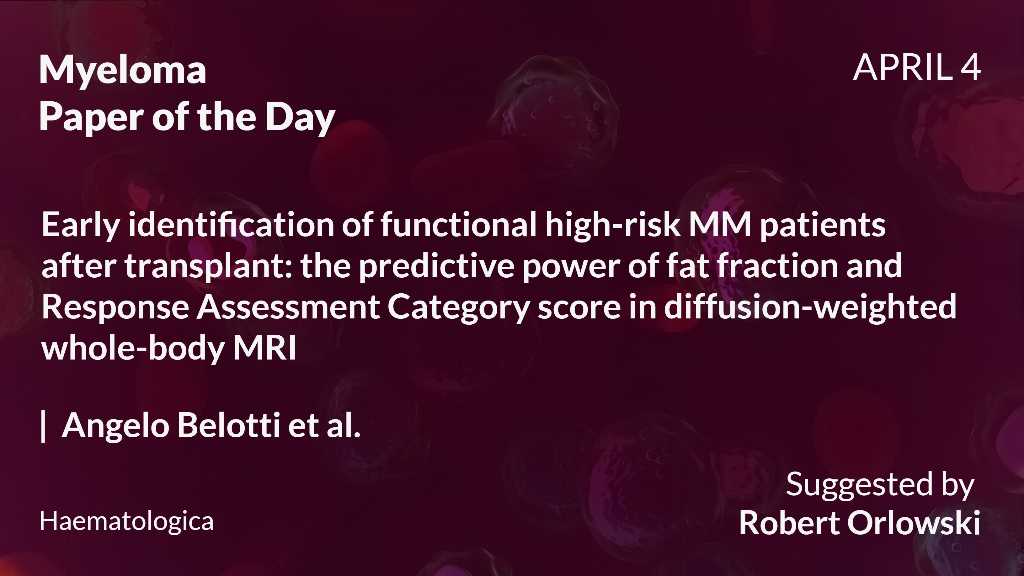 Myeloma Paper of the Day