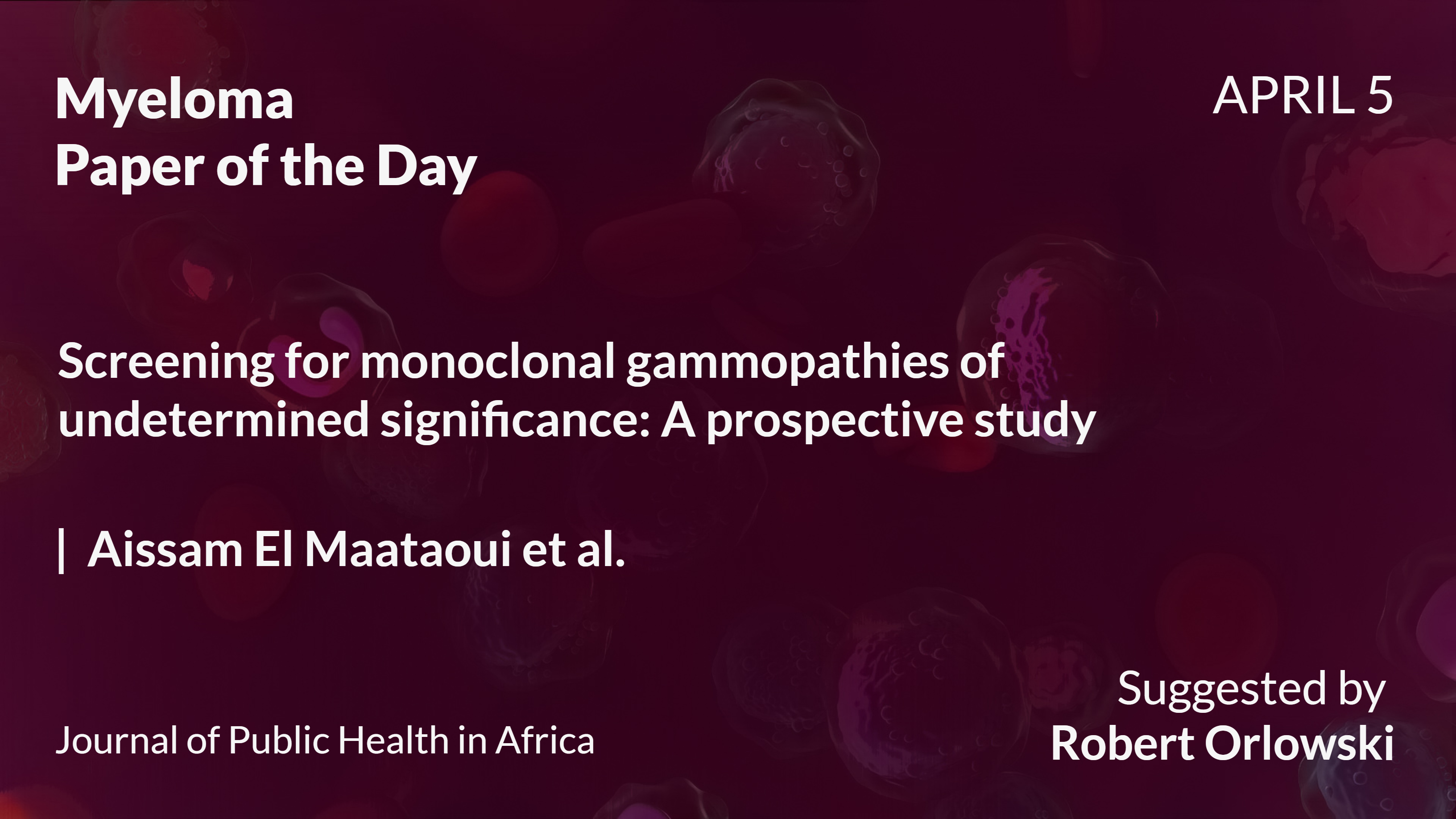 Myeloma Paper of the Day