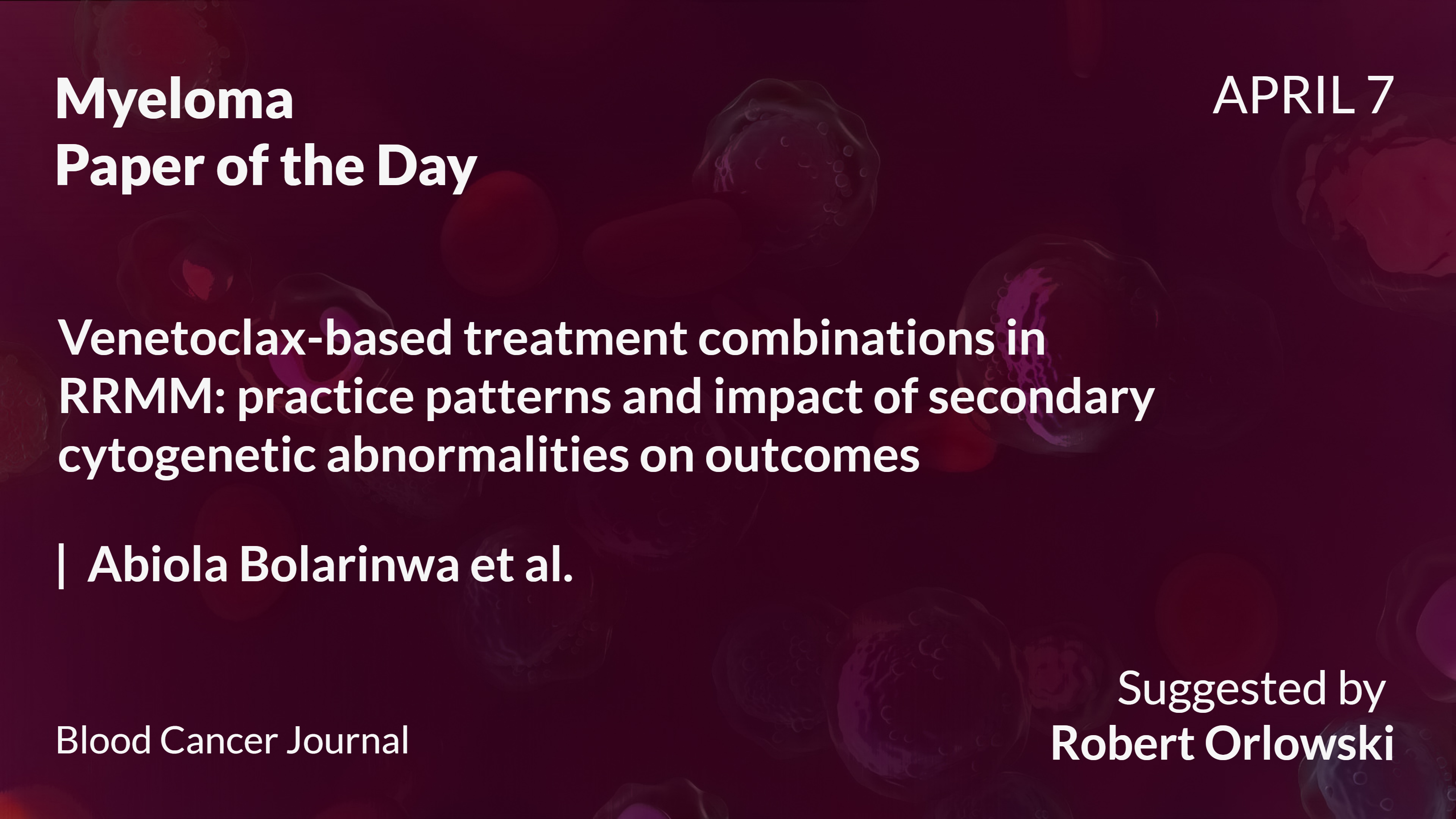 Myeloma Paper of the Day