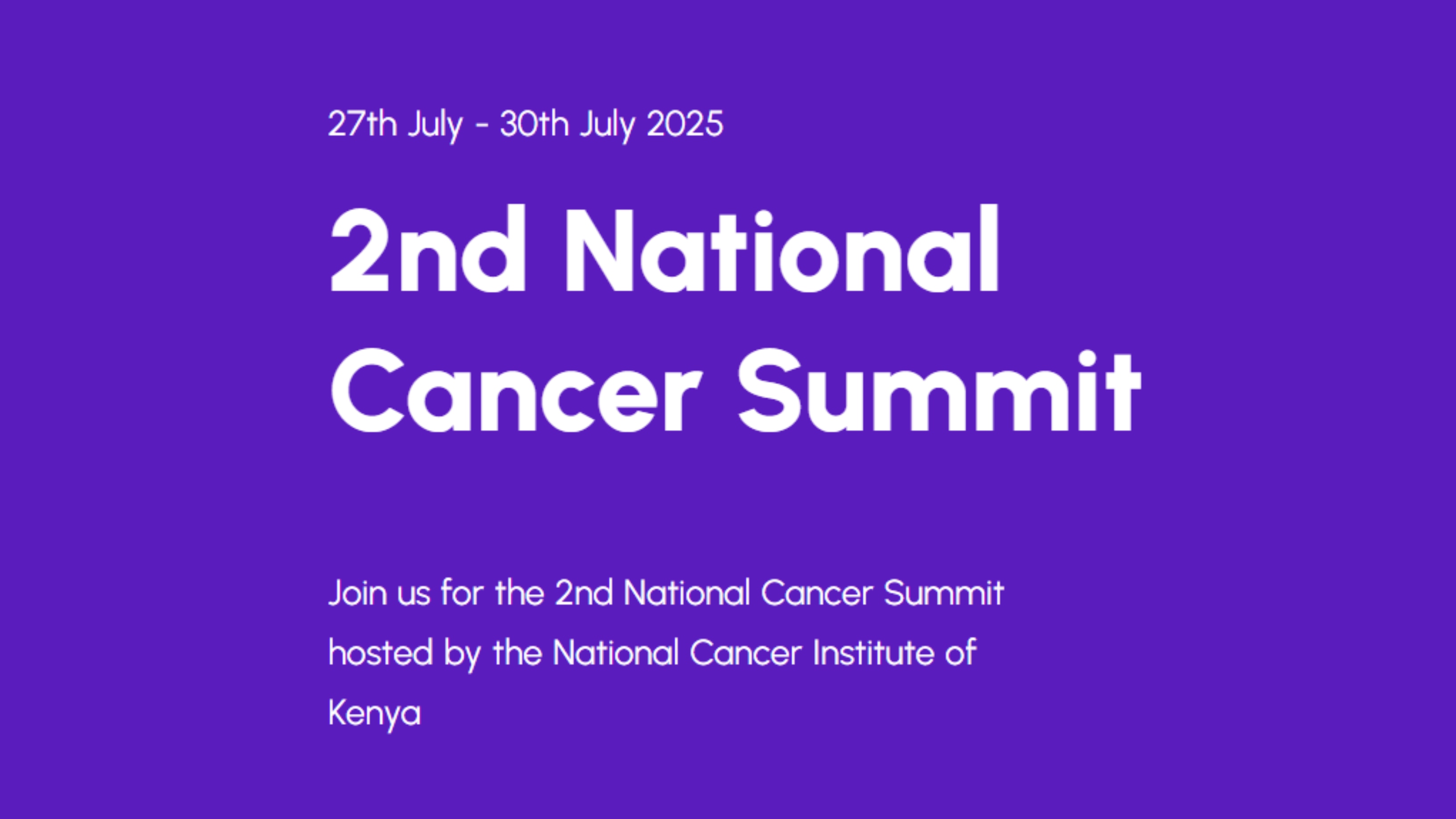 National Cancer Summit