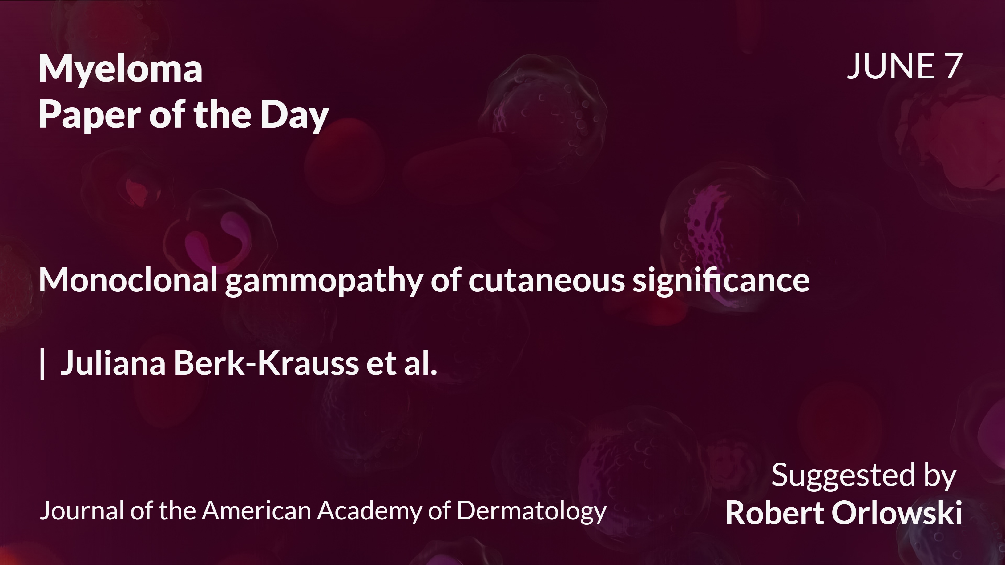 Myeloma Paper of the Day
