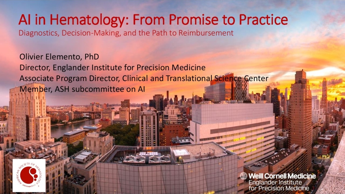 Olivier Elemento-ai in hematology