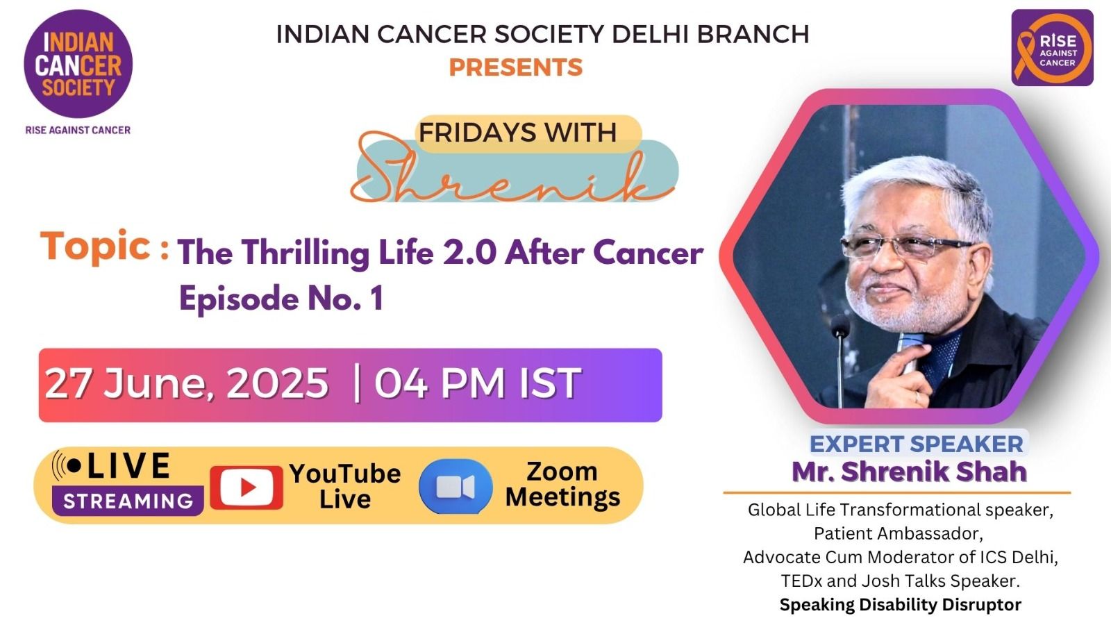 Shrenik Shah Indian Cancer Society