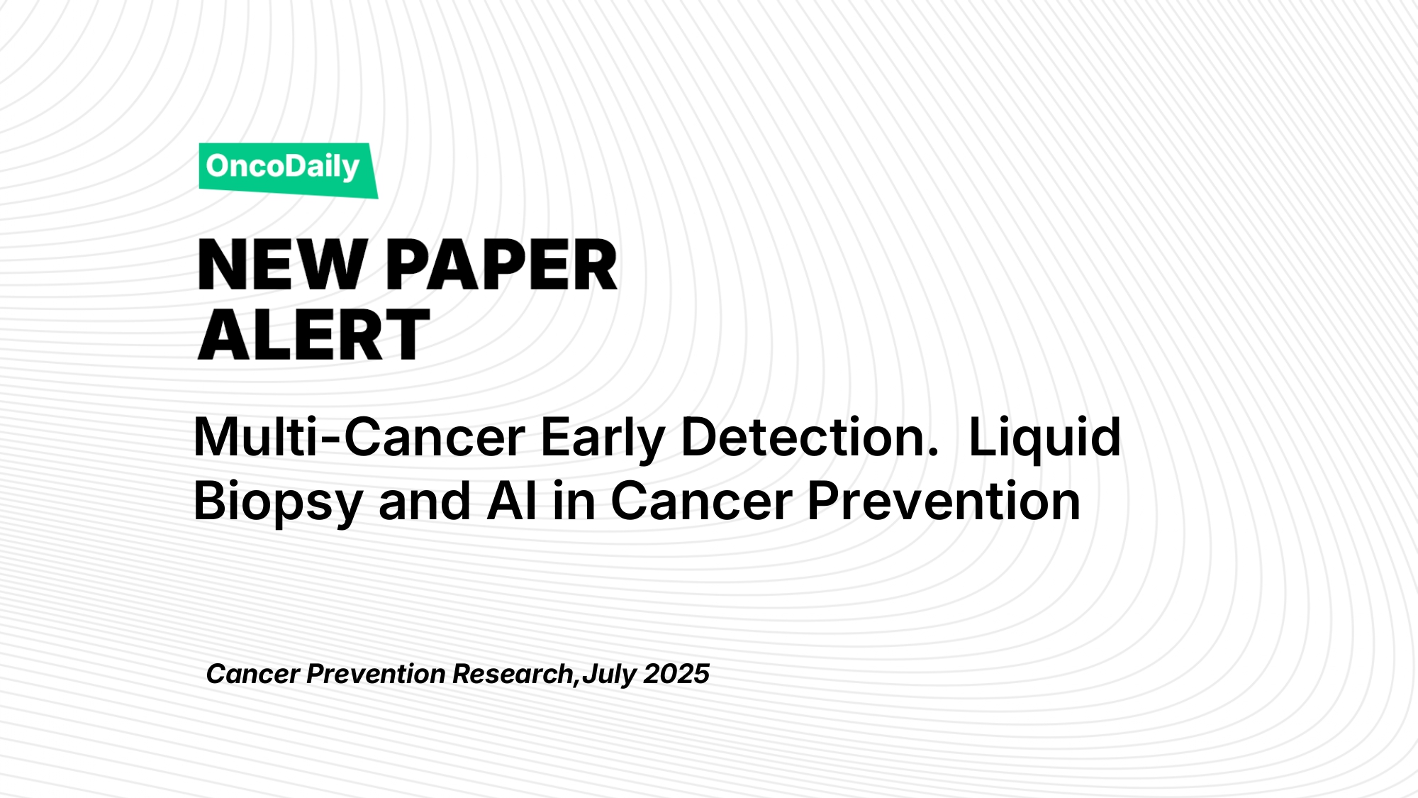Multy cancer early detection