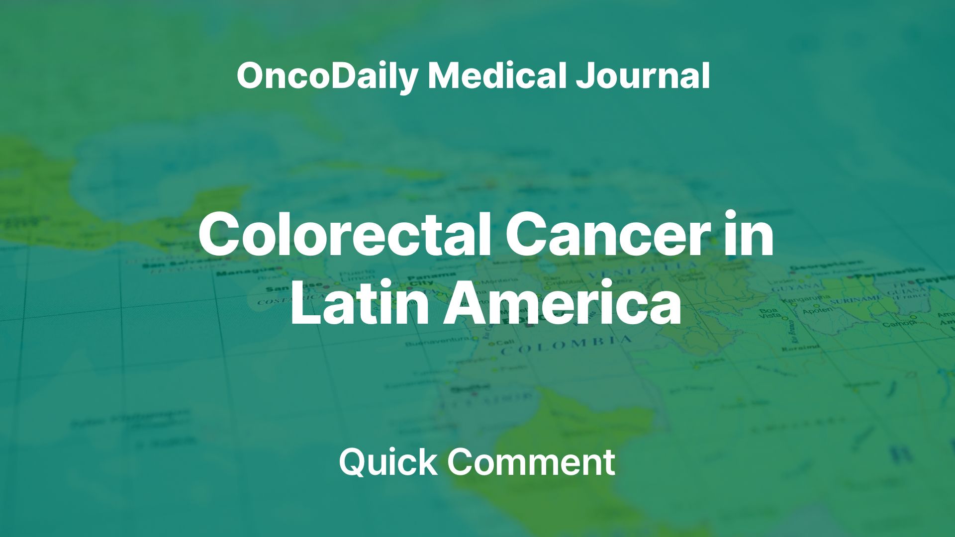 A New Article on Colorectal Cancer